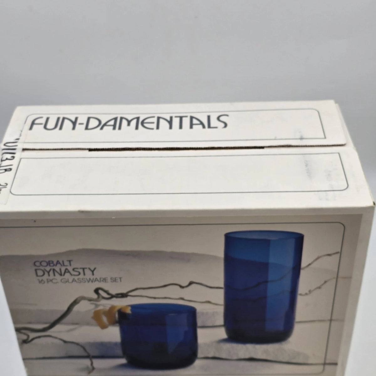 Libbey Fun-Damentals Cobalt Dynasty 16 Pc Glassware Set 81667B Boxed Sealed