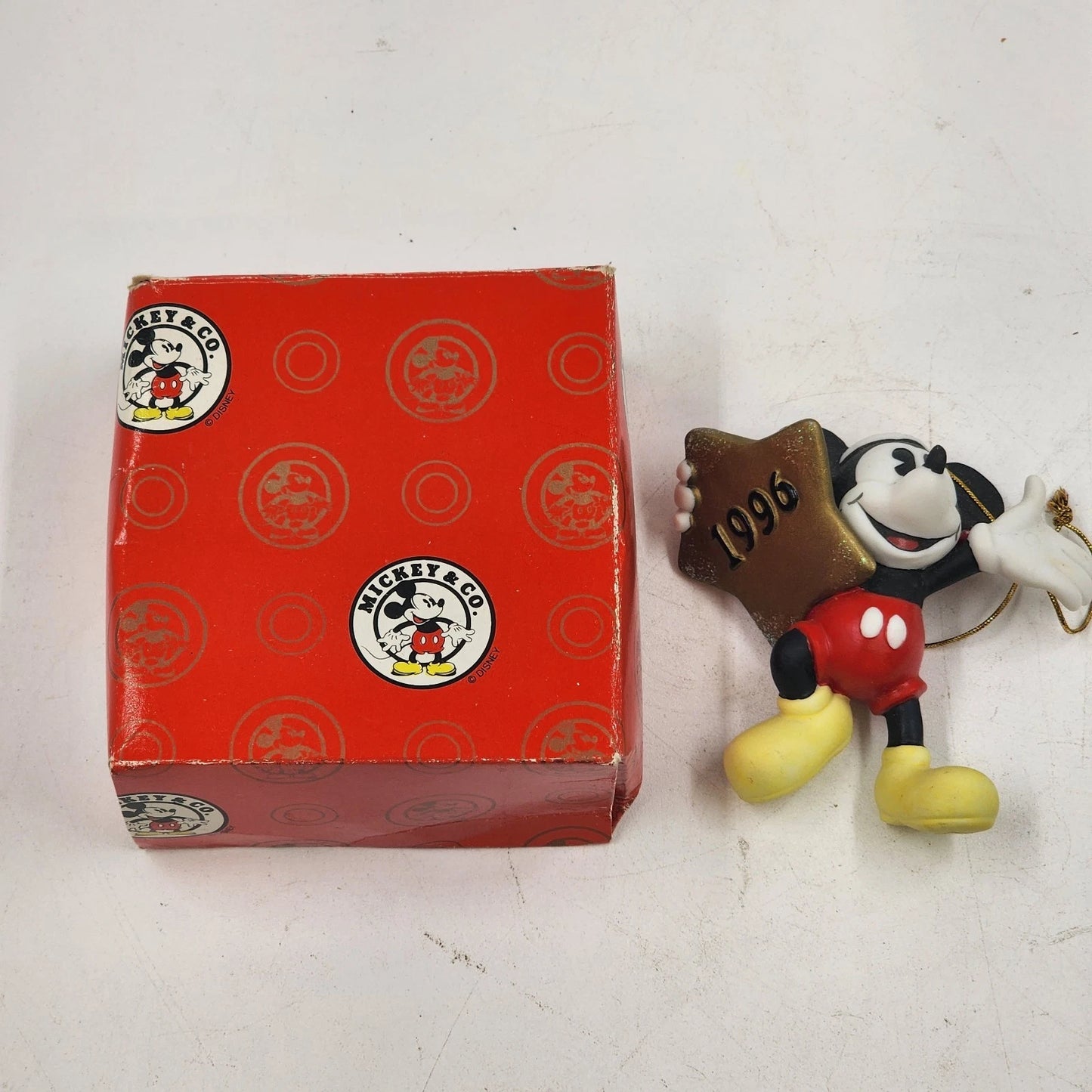 Mickey on Star Enesco Ornament Christmas Mickey & Co 1996 Walt Disney 194239 Vtg