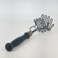 Double Wire Potato Masher Black Wood Handle Spring Action Twisted Wire Vintage