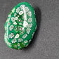 Murano Glass Style Floral Brooch Turquoise Oval Pin Brooch Multicolor Flower