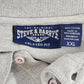 Steve & Barry Relaxed Fit Long Sleeve Grey Polo Shirt 3 Button w/Flat Collar XXL
