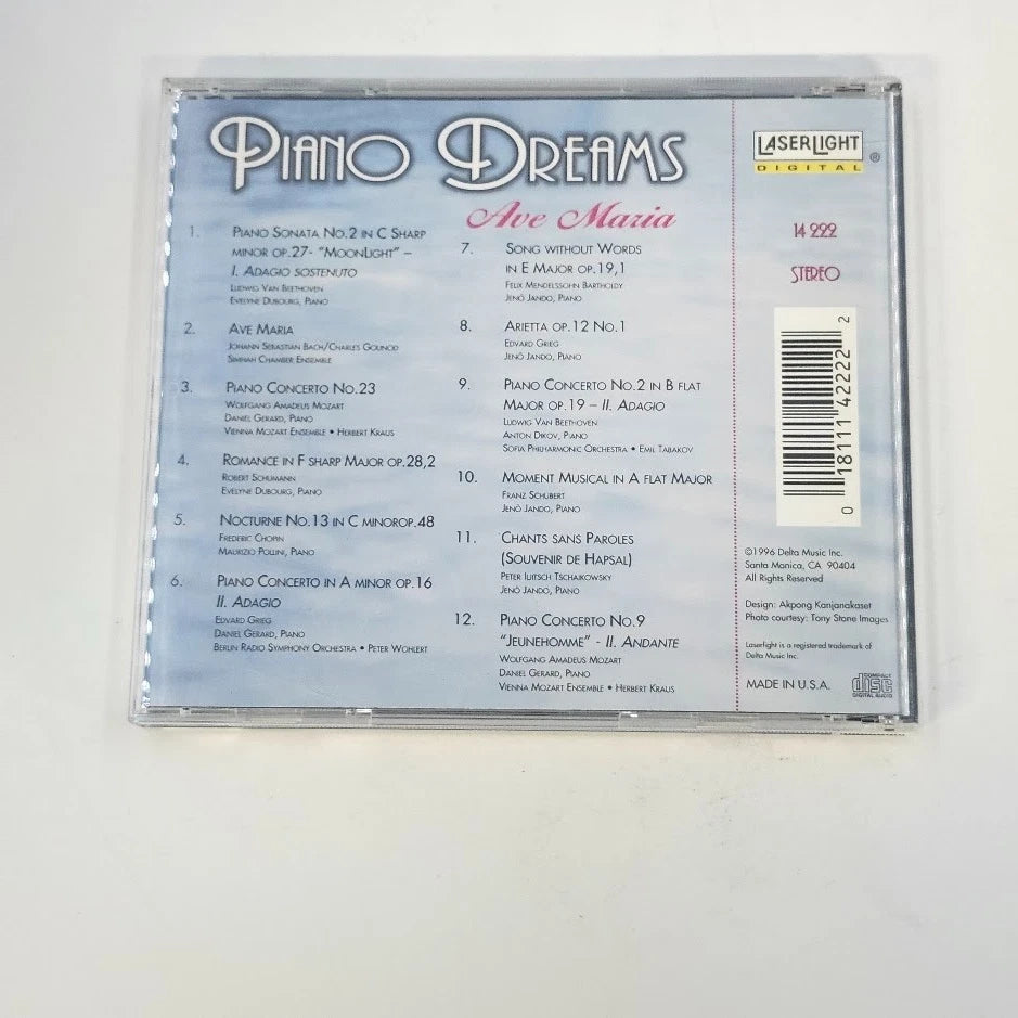 LaserLight Classical 2 CD Piano Dreams Ave Maria Meditation Relaxation Vol 2 Vtg