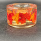 Autumn Leaves Gel-Filled Votive Candle Holder Double Glass 4" x 2.5" Fall Decor
