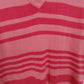 Fundamental Things T-Shirt Coral Pink Striped V Neck Top Women Medium Acrylic