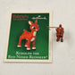 2 Hallmark Keepsake Miniature Ornaments 2000's Santa's Wittle Helper and Rudolph
