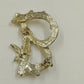 Sarah Coventry Gold Tone Letter B Bamboo Branch Leaf Initial Monogram Brooch
