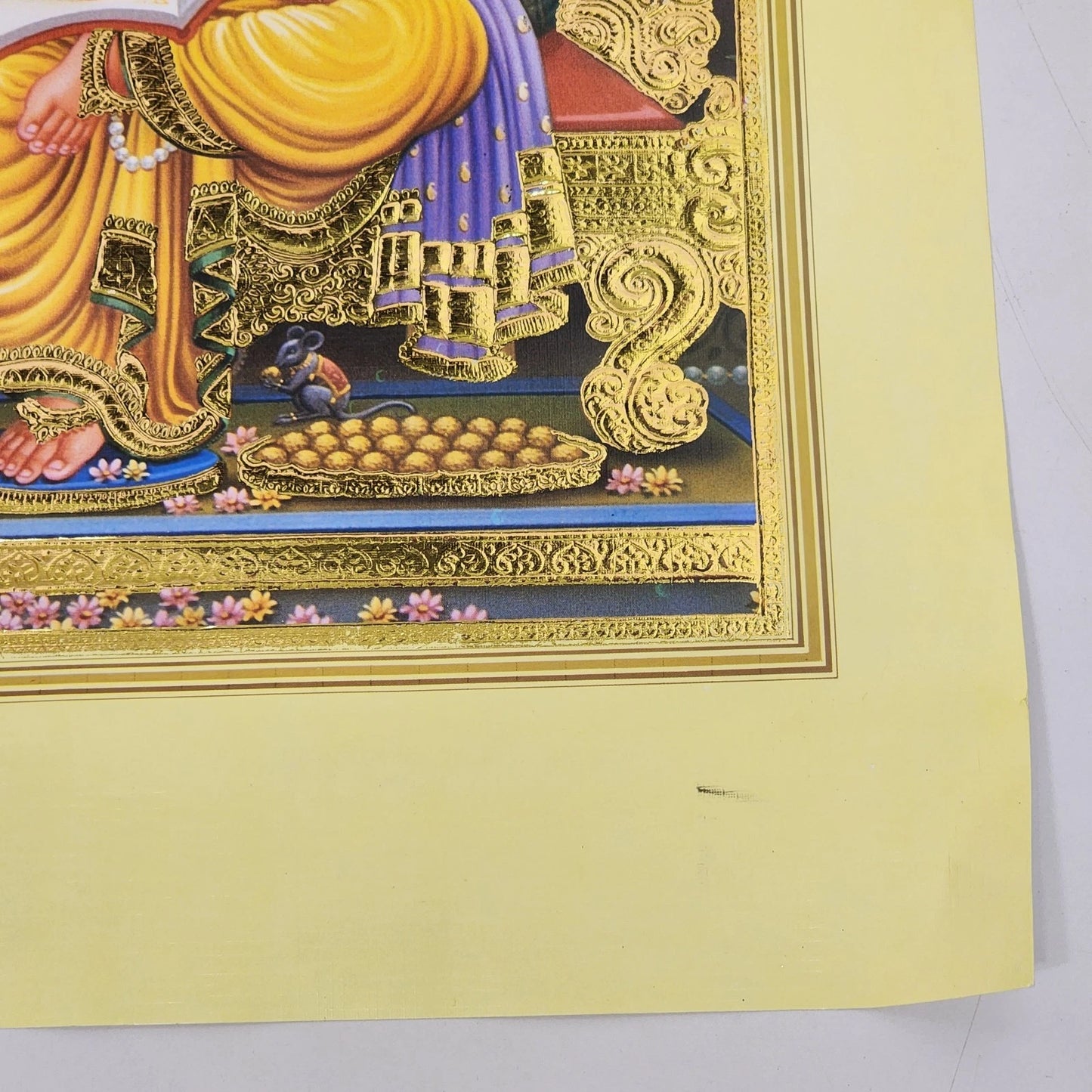 Hindu God Ganesha Print Poster Ganesh Writing Deity Remover of Obstacles Art