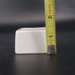 White Ceramic Square Container Candle Red Wax Single Wick Unused Vintage