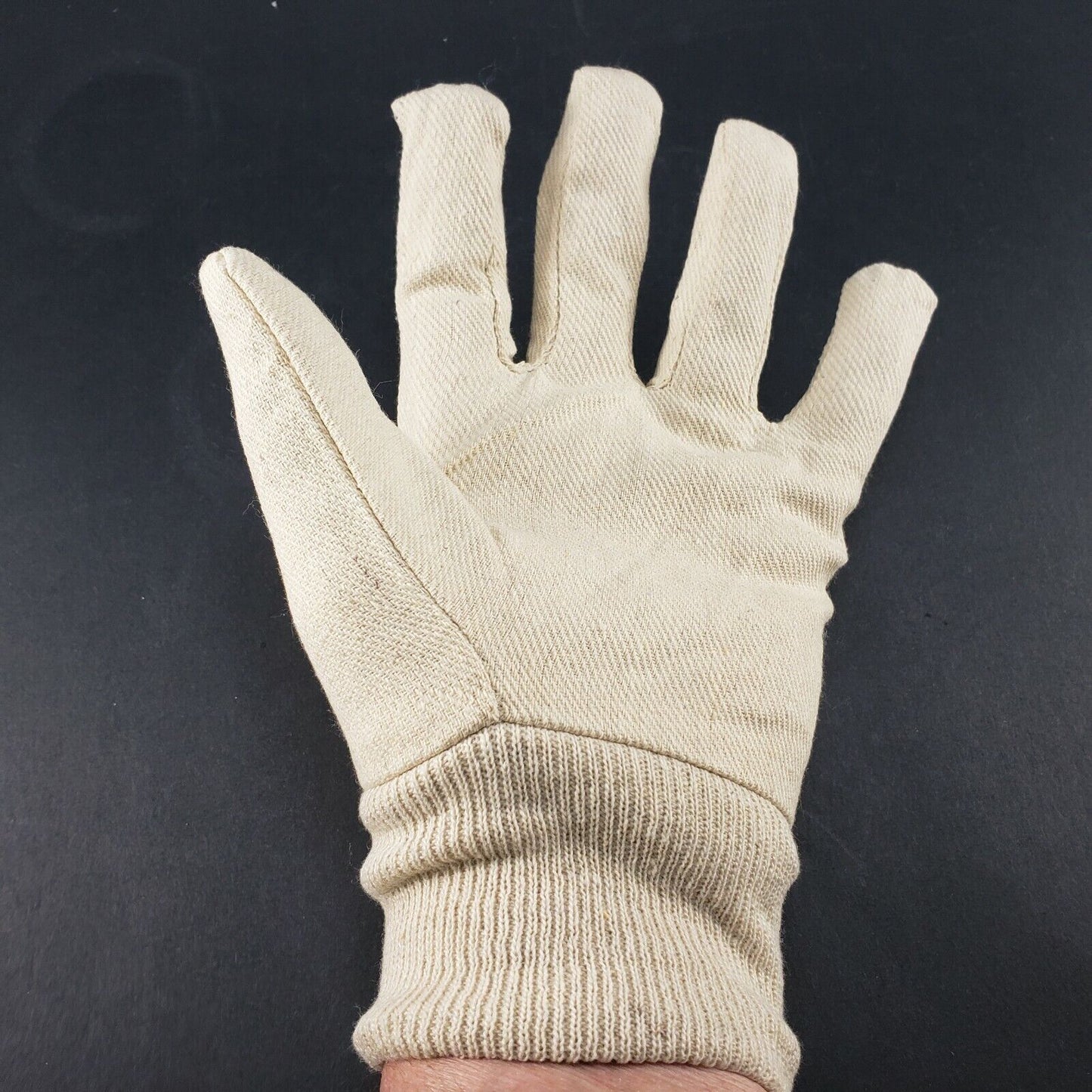 12 pr Mens Large Canvas Gloves 8 oz Cotton Blend Knit Wrist West Chester 708K