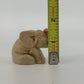 Hecho En Mexico Alabaster Elephant Figurine Stone Carving 2" Gray