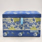 Marjolein Bastin Hobby Gift Denim & Daisies Fabric Sewing/Jewelry Craft Box Vtg