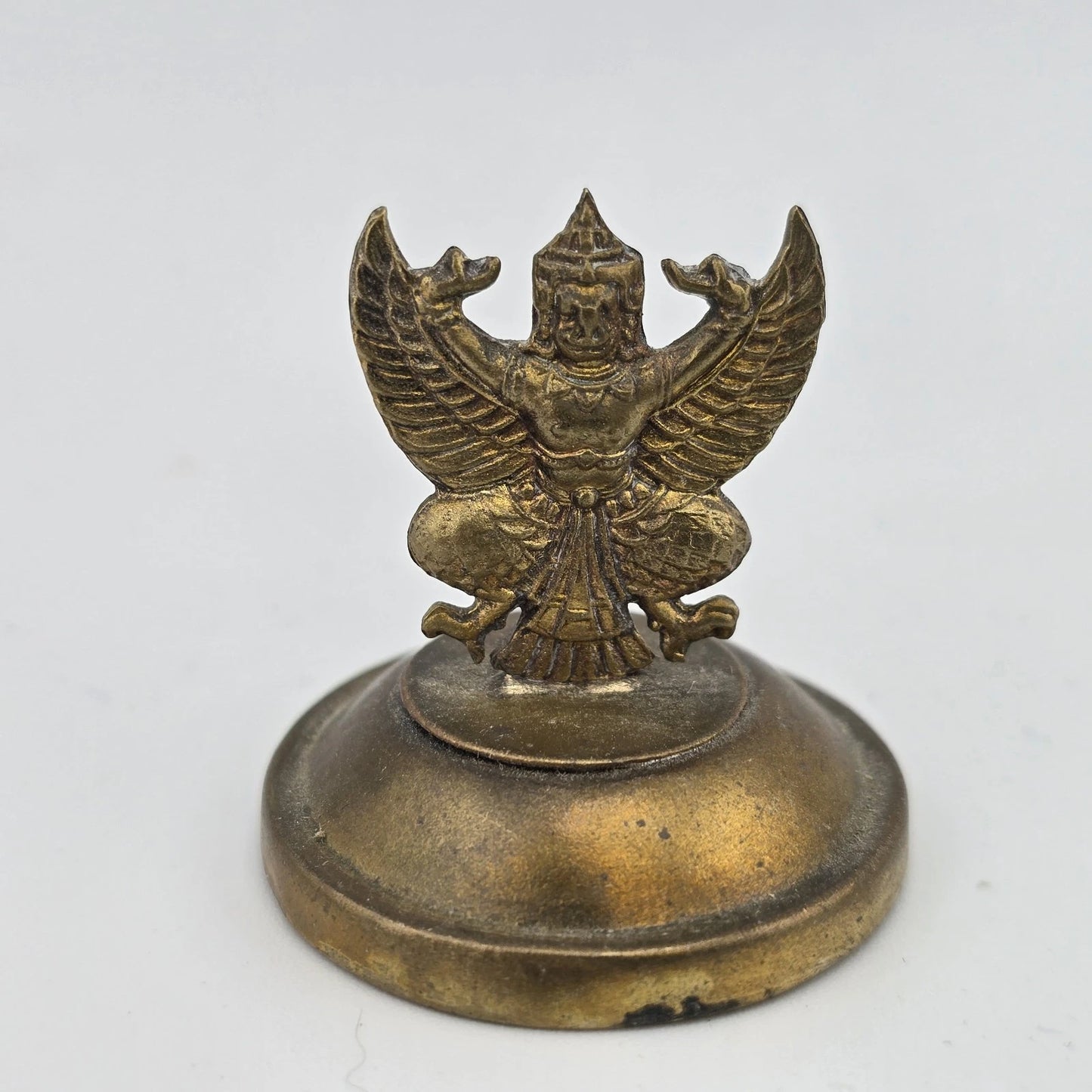Thai Siam Brass Place Card Holders Set 10 Dancers Temples Elephants Vintage