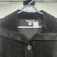White Stag Women’s XL 16-18 Black Velour Jacket Button Front Wide Collar