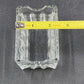 Libbey Sweetener Sugar Packet Holder Ribbed Glass Vintage Clear Caddy 3.5"x2.75"