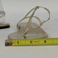 Newport News Sandals Gold T Strap Flat Easy Style Women's 7.5 All Man Made China