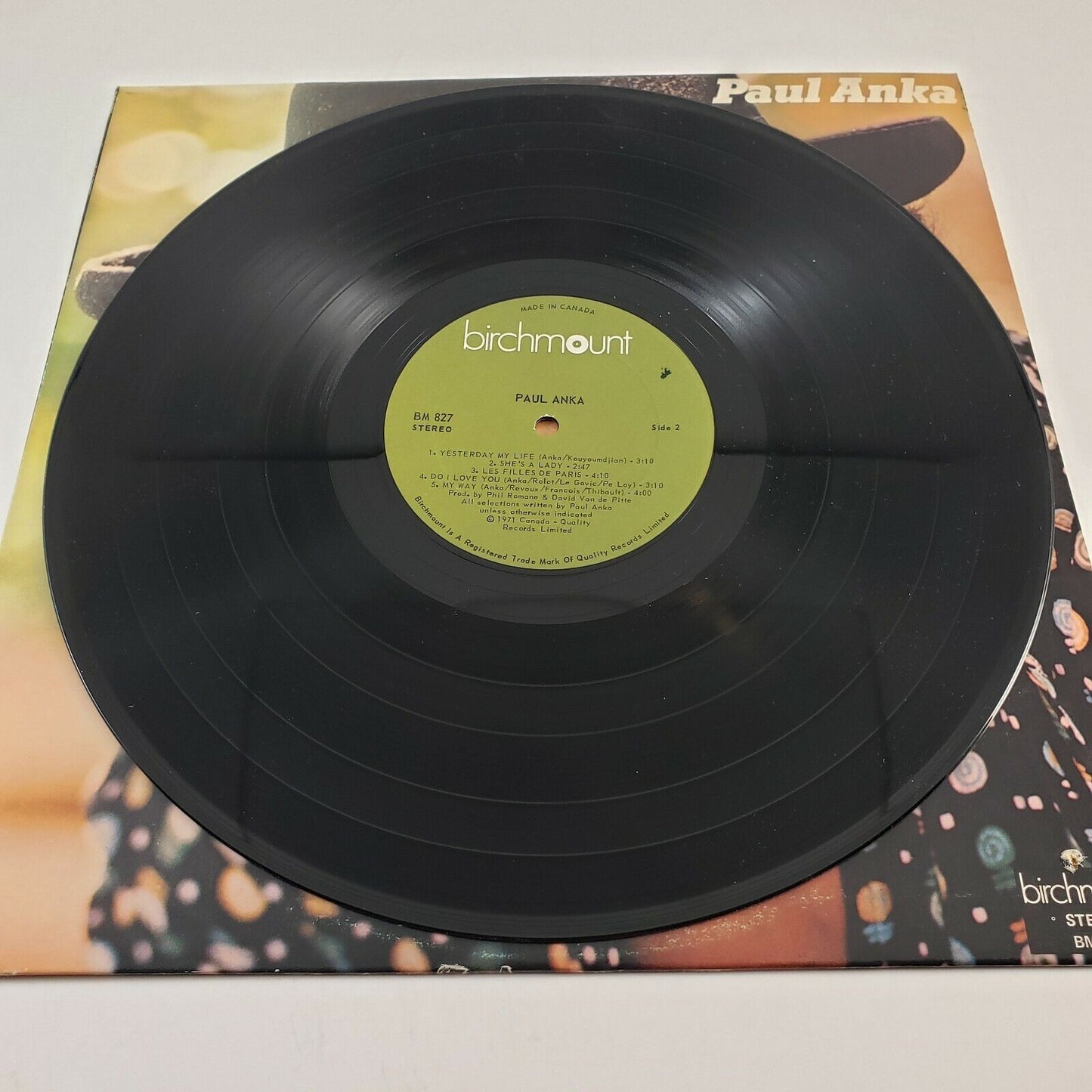 Paul Anka Self Titled Vinyl LP Record BM827 Birchmont Records Stereo 1971 Promo