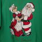 Jerzees XL Christmas Sweatshirt Santa Mrs Claus Green TIS THE SEASON 1990's USA