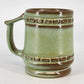 Frankoma Pottery C10 Mayan Aztec Desert Green Gold Coffee Mug Oklahoma Art 4"x3"