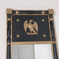 Americana Federal Eagle Trumeau Mirror Colonial MCM Black Handcraft Wood Vintage
