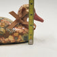 Duck Decoy Floral Decoupage w Display Ribbon Felt Base Decorative Porcelain 9”L