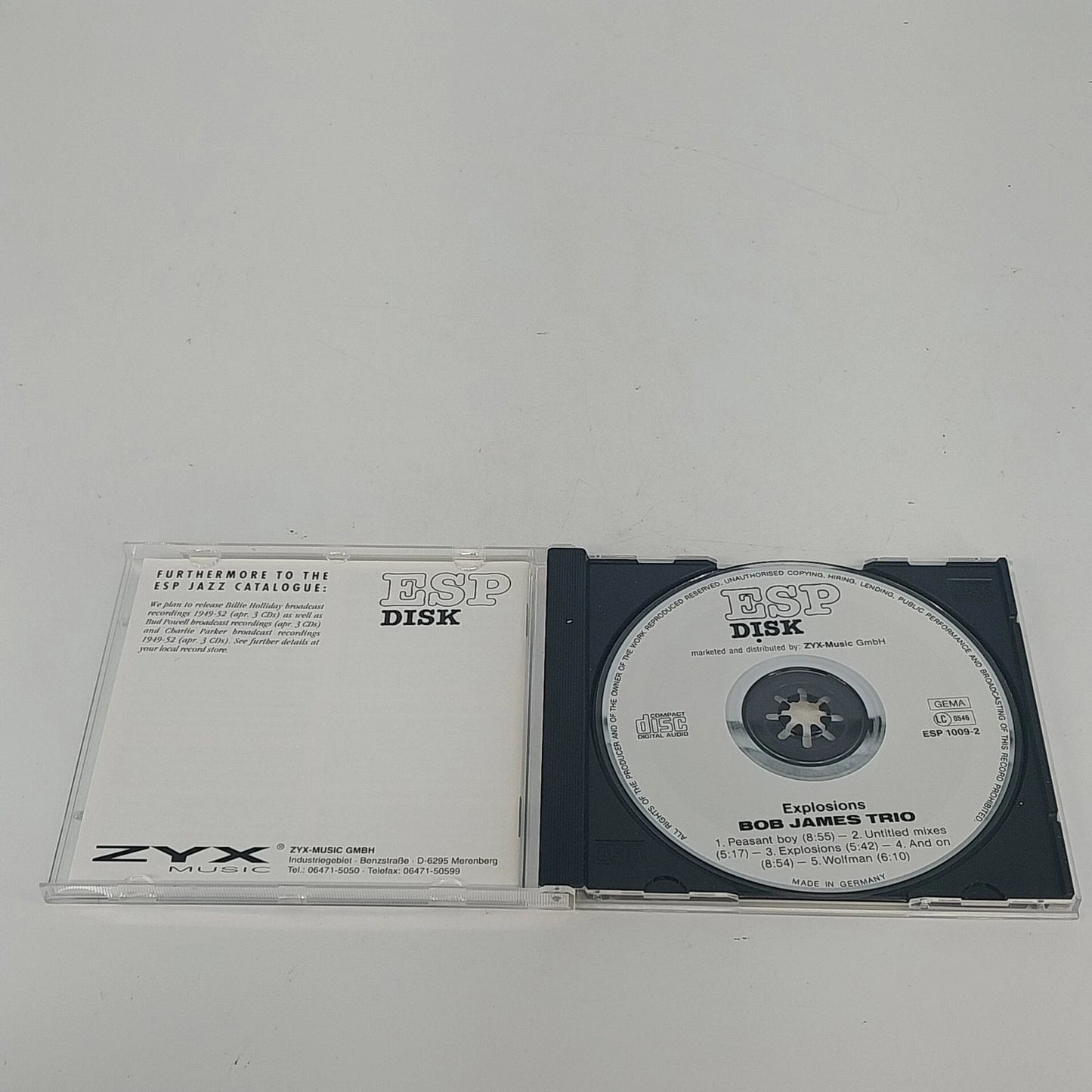 Bob James Trio Explosions CD ESP Disk Jazz Avant-Garde Germany Import ZYX Music