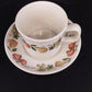 Wedgwood Quince Flat Cup & Saucer Fruit Ring Oven to Table Vintage England