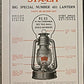 Antique Sta-Lit Kerosene Lantern Warren Stamping Original 14" Farmhouse Light