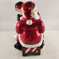 Santa Claus and Elf Cookie Jar Ceramic Christmas 12"h by Celebrate the Season