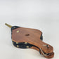 Fireplace Bellows Brass Eagle Wood Leather Hearth Decor Working 15" Taiwan Vtg