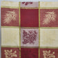 Large Plaid Christmas Tablecloth Red White Gold Metallic Thread 82x60 Pine Tree
