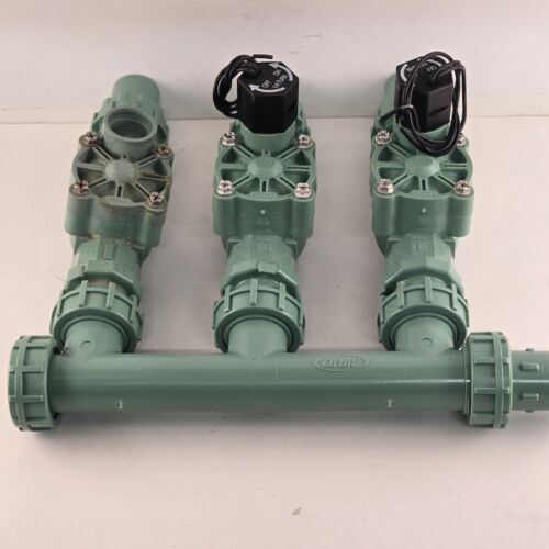 Orbit 3-Valve Inline Sprinkler Manifold Valve Assembly New and Used Components