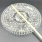 Anchor Hocking Stars & Bars Relish Platter 12"d EAPC 5 Part Divided Vintage
