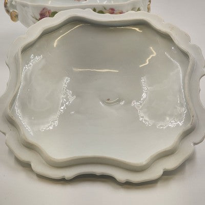 Rosenthal RC Monbijou Soup Tureen w/ Lid Bavaria Pink Roses Gold Scalloped VTG