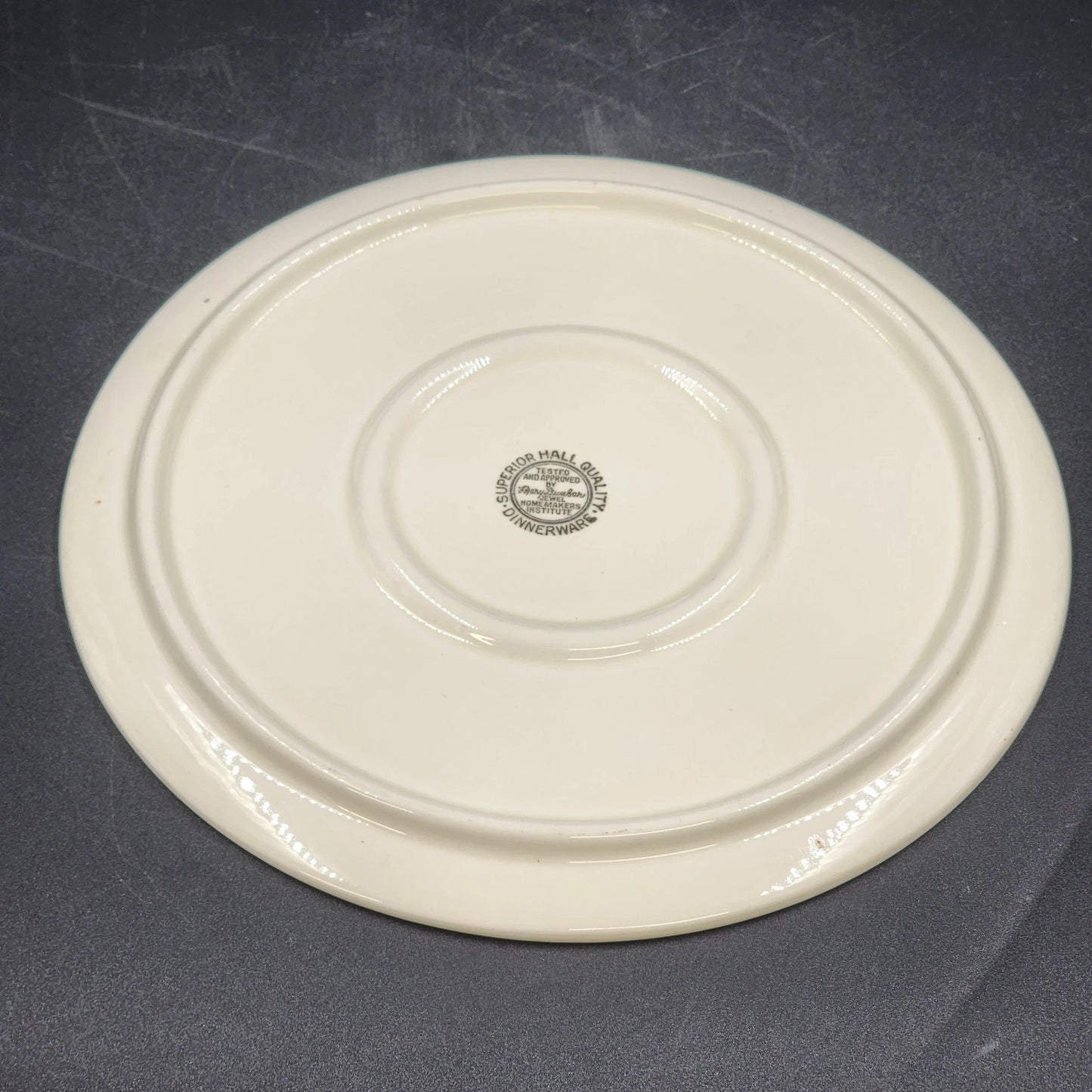 Autumn Leaf Cake Plate Server 9.5" Round Hall's Superior for Jewel Tea MCM Vtg