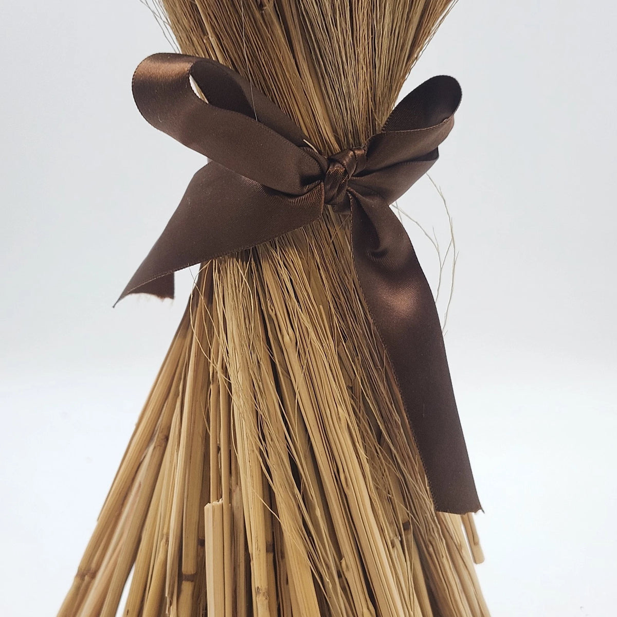 Large Dried Wheat Sheaf Bundle Brown Ribbon Tabletop Decor 19" Rustic Farmhouse