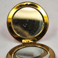 Guilloche Enamel Compact Hot Pink Red Mirror Brass Rim West Germany