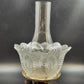 Antique Victorian Clear Pressed Glass Kerosene Oil Lamp Chimney Shade 14"