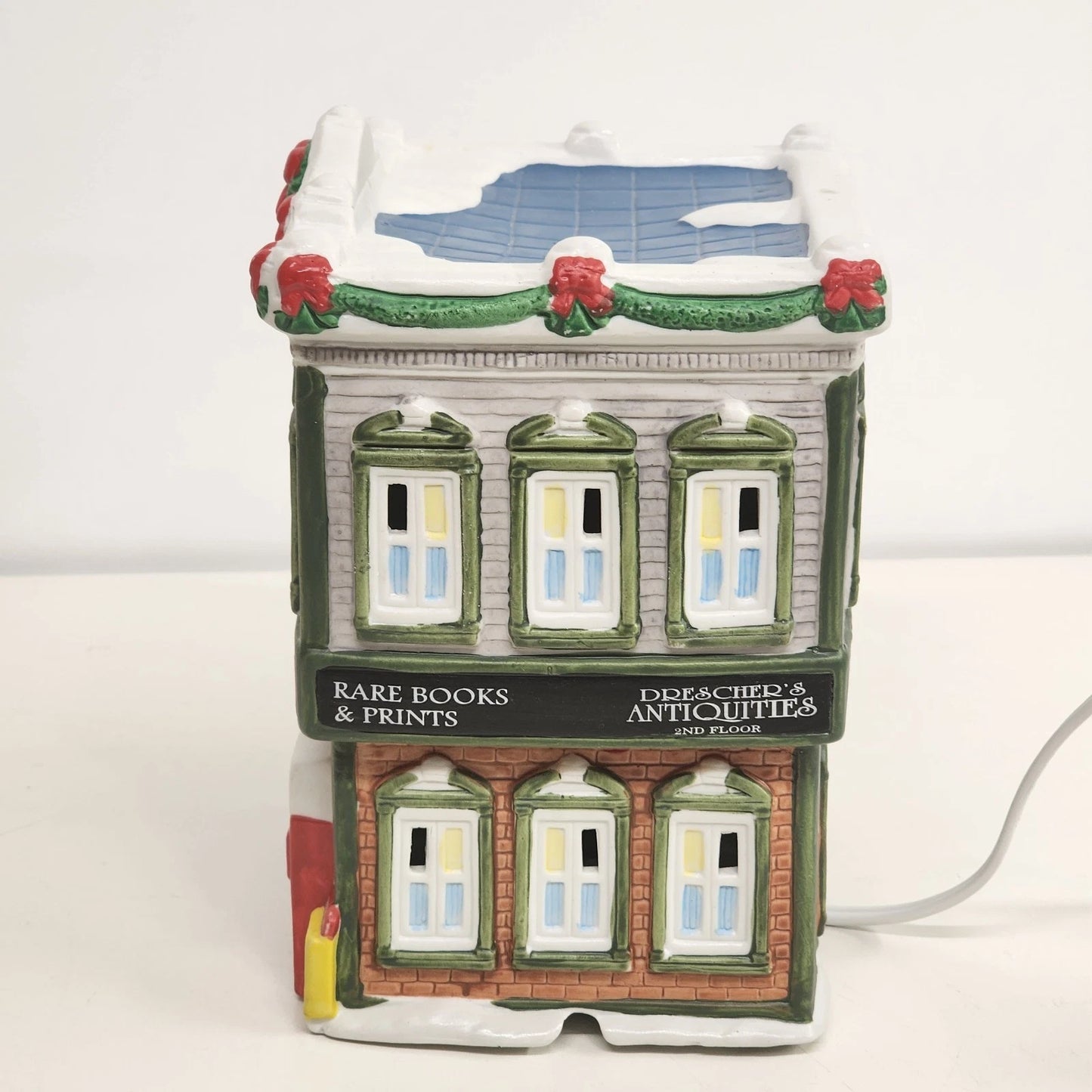 Barber Shop Christmas Village House Coca-Cola Townsquare Collection 1996 Vintage
