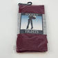 Vintage NOS Maroon Footed Tights 100% Nylon Burgundy Womens OS