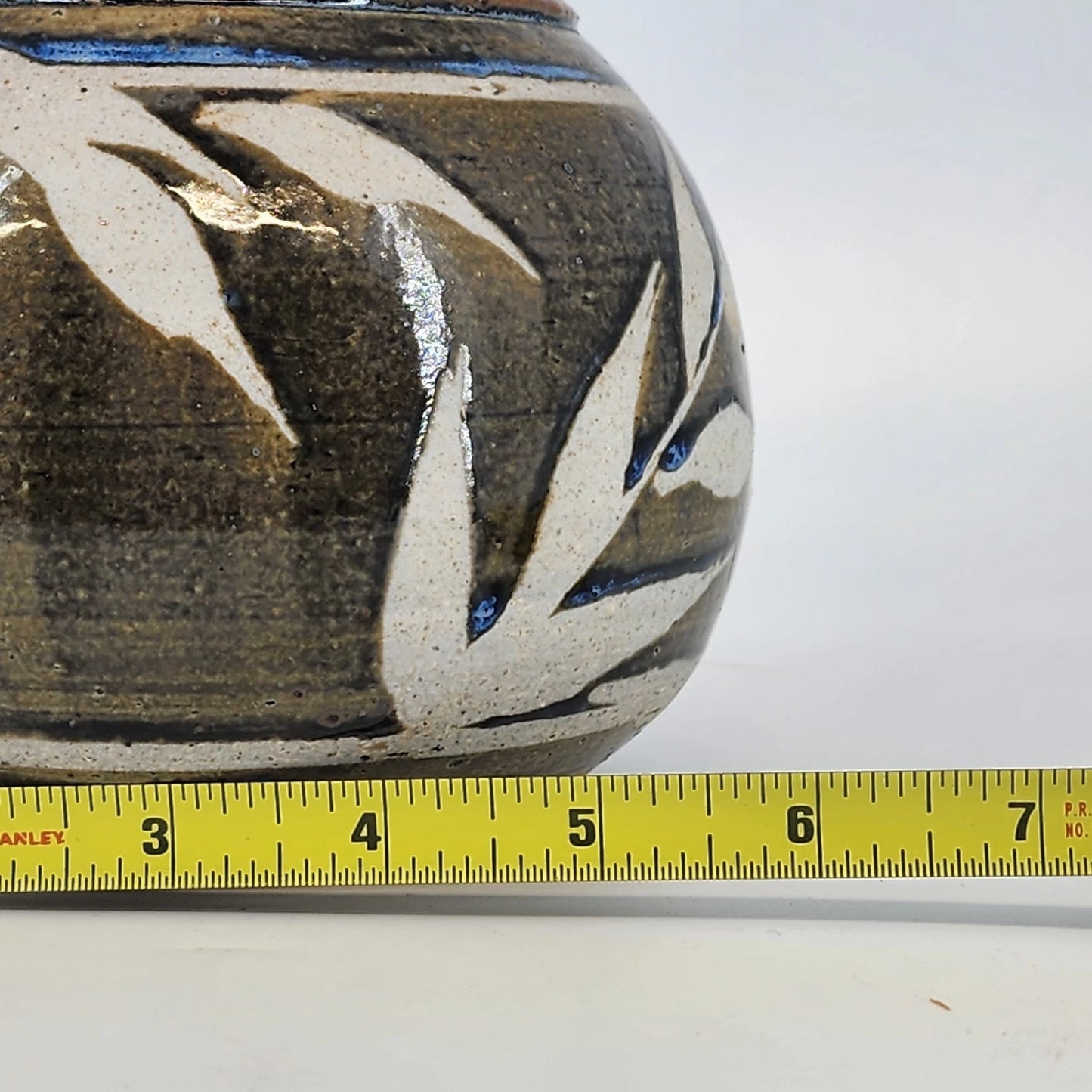 Art Pottery Bud Vase 4.5" Signed Brush Creek Handcrafted Glazed Bottle Figurine