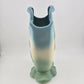 Hull Art Pottery Bow Knot Vase B-9 Blue Pink Floral 1949 Matte 8.5" USA Vintage