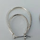 Silver Tone Double Oval Hoop Earrings Textured Inner Hoop Latch Back Jewelry