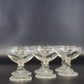 6 Anchor Hocking Bubble Foot Champagne Glasses 4" Mid Century Vintage Barware