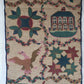 Bohemian Tapestry Table Runner Tan with Red & Green Pattern 70"x13.5" Boho Decor