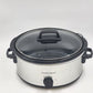 Hamilton Beach Portable Slow Cooker Crock Pot 6 Quart Black Silver 33665 10"x7"