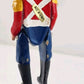 Toy Soldier Christmas Ornament 1980s Hand Painted Joint Movable Arms Legs 4"