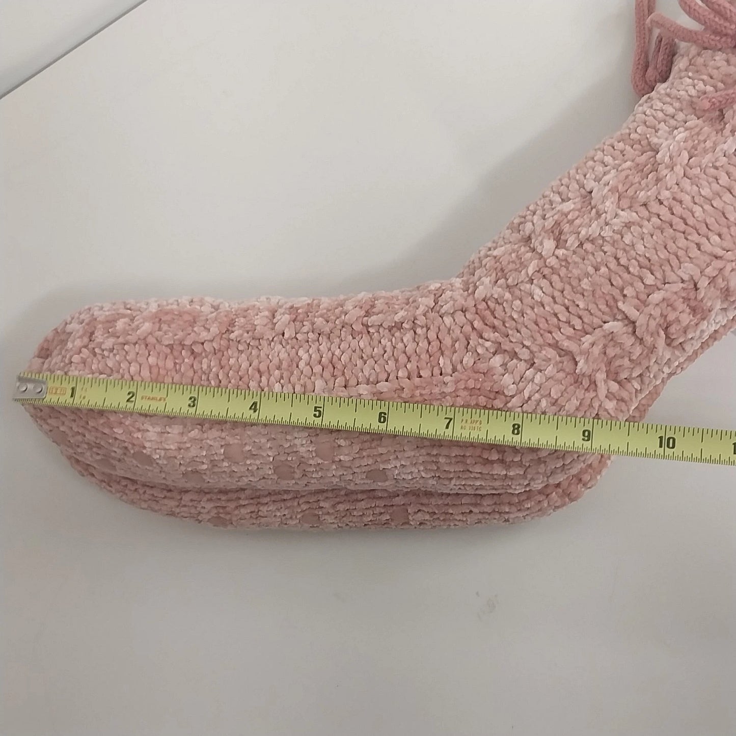 Lauren Conrad Pink Faux Fur Slipper Socks Womens L XL