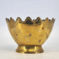 Brass Pedestal Bowl Scalloped Crown Rim 8" Monteith Style India Vintage Patina