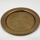 Asian Engraved Brass Serving Tray 12.75" Etched Women Hong Kong Wall Art
