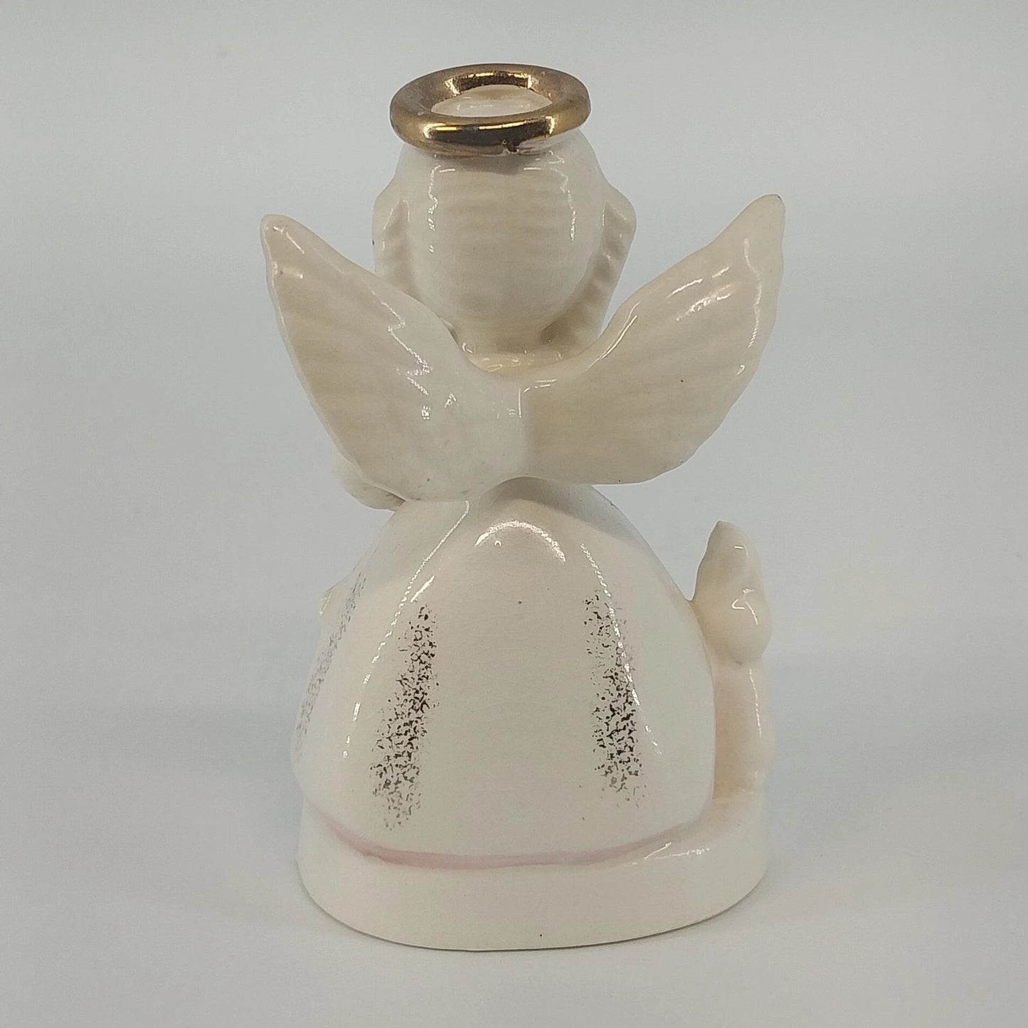 Napco April Angel A1364 Easter Bunny Egg Basket Figurine 4" Japan Vintage